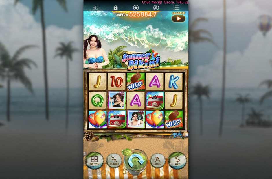 Giao diện game slot summer bikini