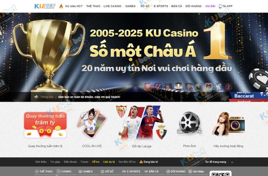Nhà cái Kubet với 20 năm hoạt động