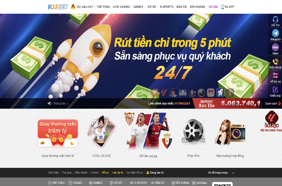Nhà cái uy tín nạp rút nhanh chóng