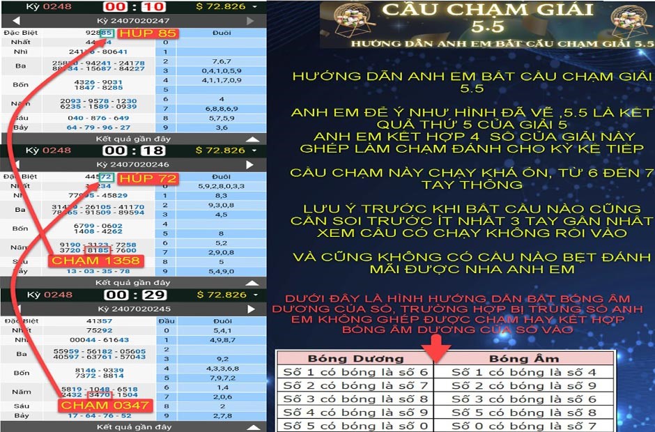 Cách tạo dàn số qua chạm giải 5.5
