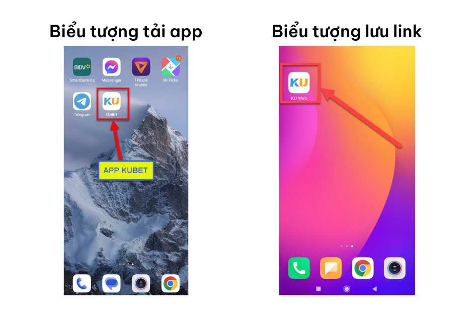 Biểu tượng khi tải app thành công