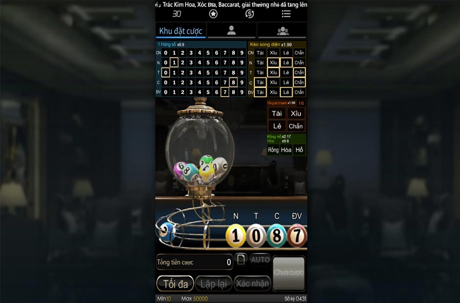 Lotto 3d tại nhà cái Kubet