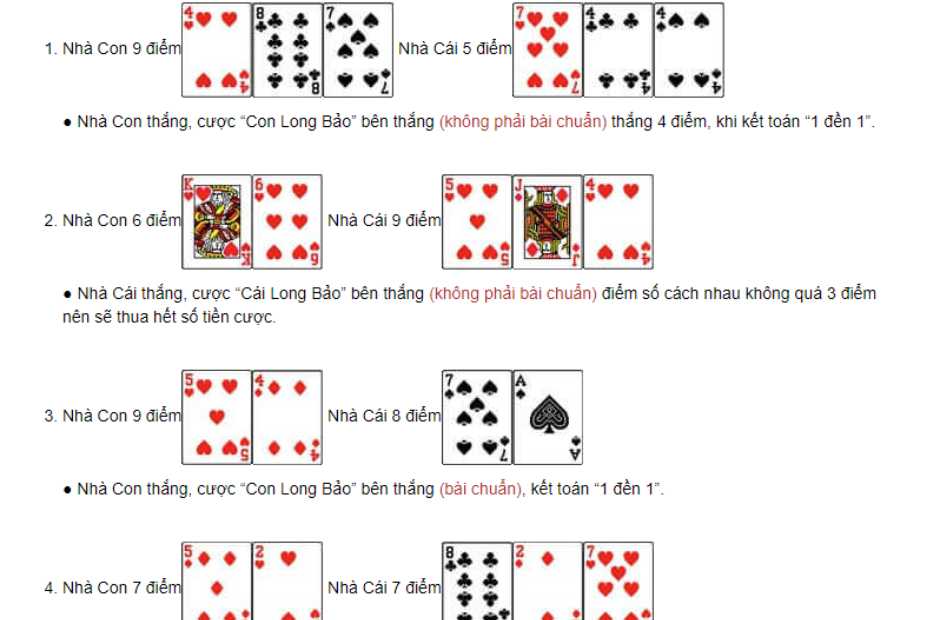 Các loại đặt cược trong Baccarat