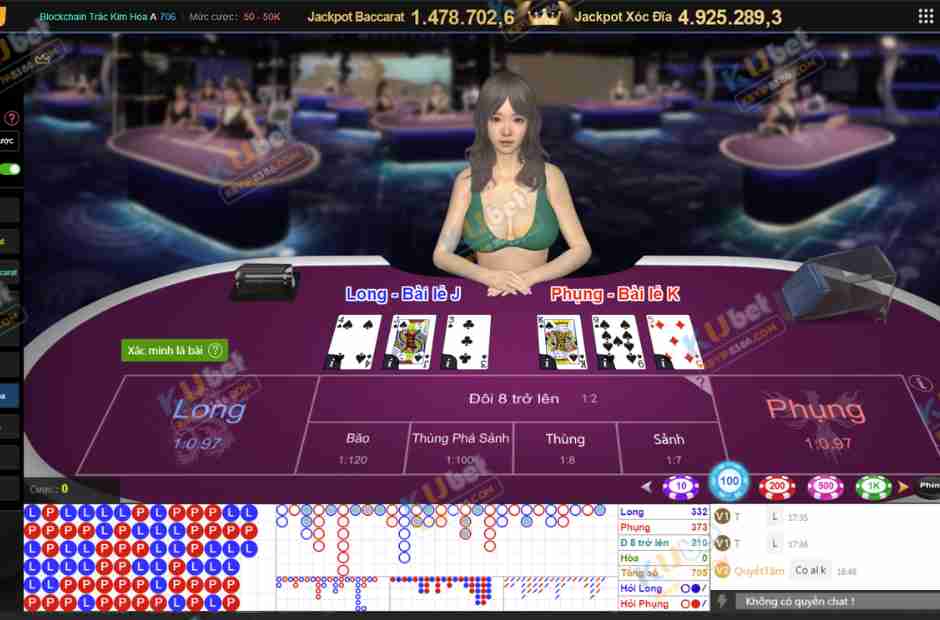 Game bài Kubet với dealer xinh đẹp
