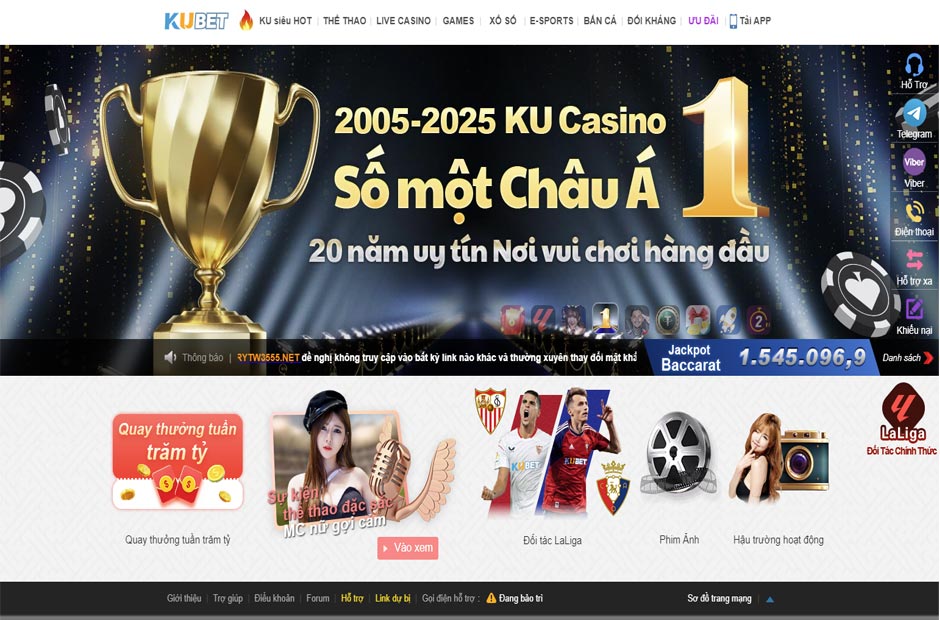 Nhà cái đồng hành cùng bet thủ 20 năm
