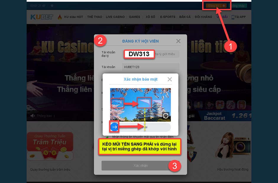 Quá trình đăng ký hội viên
