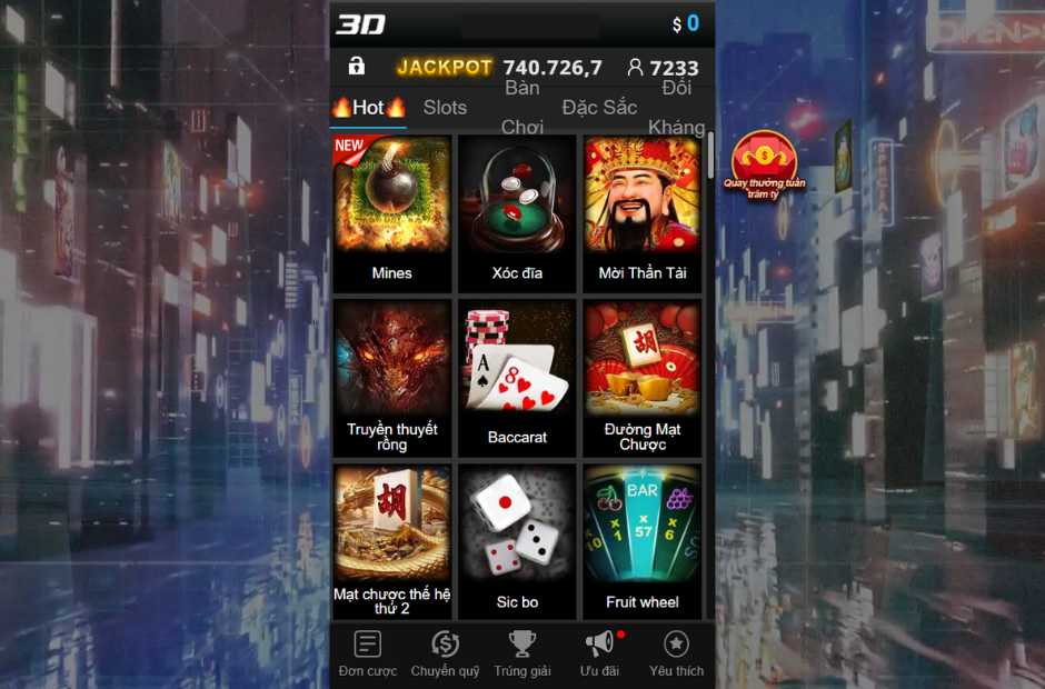 Nhà cái đa dạng slot game