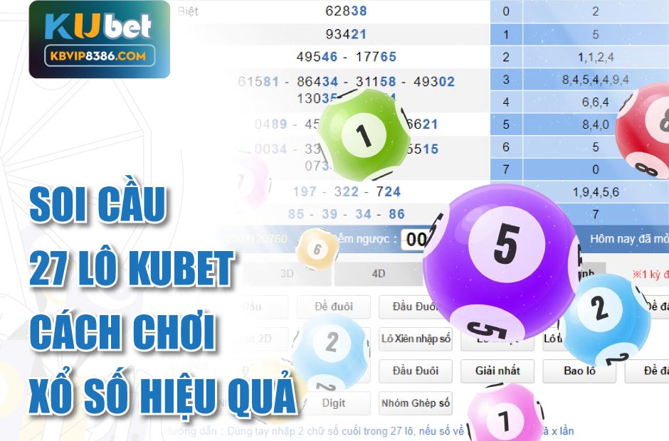 Soi cầu 27 lô kubet- cách chơi xổ số hiệu quả
